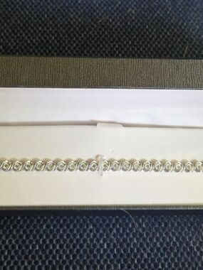 Diamond Sterling Silver Tennis Bracelet.
